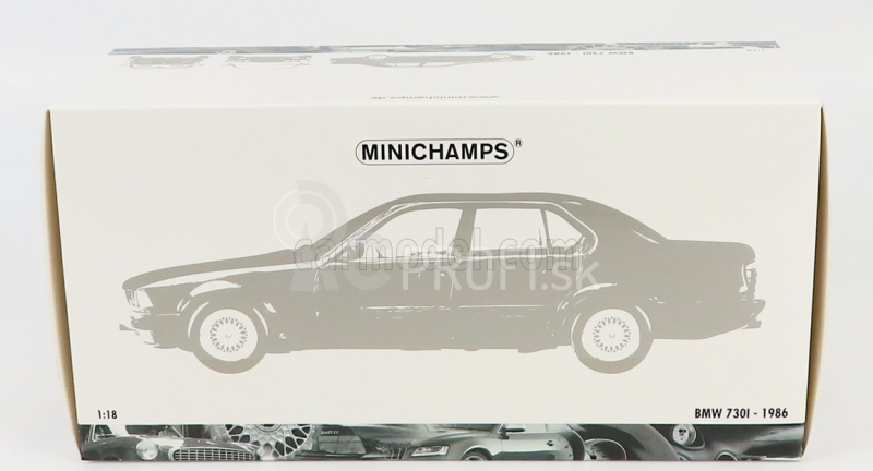 Minichamps BMW radu 7 730i (e32) 1986 1:18 Light Blue Met