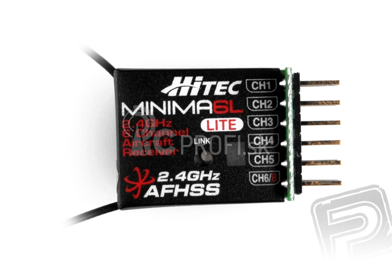 MINIMA 6L 2,4Ghz ultraľahký prijímač AFHSS 6 kanálov bez telemetrie