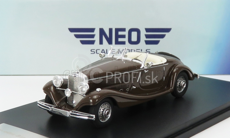 Modely v mierke Neo Mercedes benz Typ 290 (w18) Roadster 1936 1:43 Hnedý
