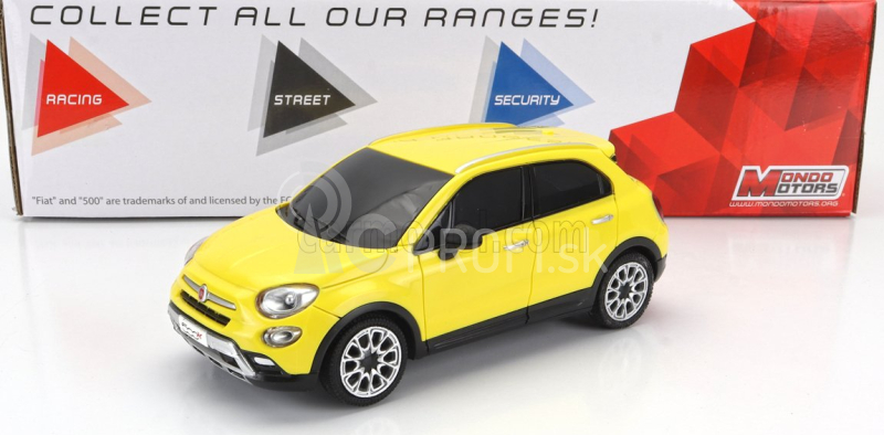 Mondomotors Fiat 500 X 2014 1:24 žltá