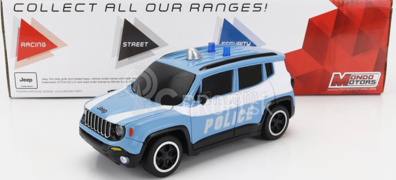 Mondomotors Jeep Renegade Police 2017 1:24 Light Blue White