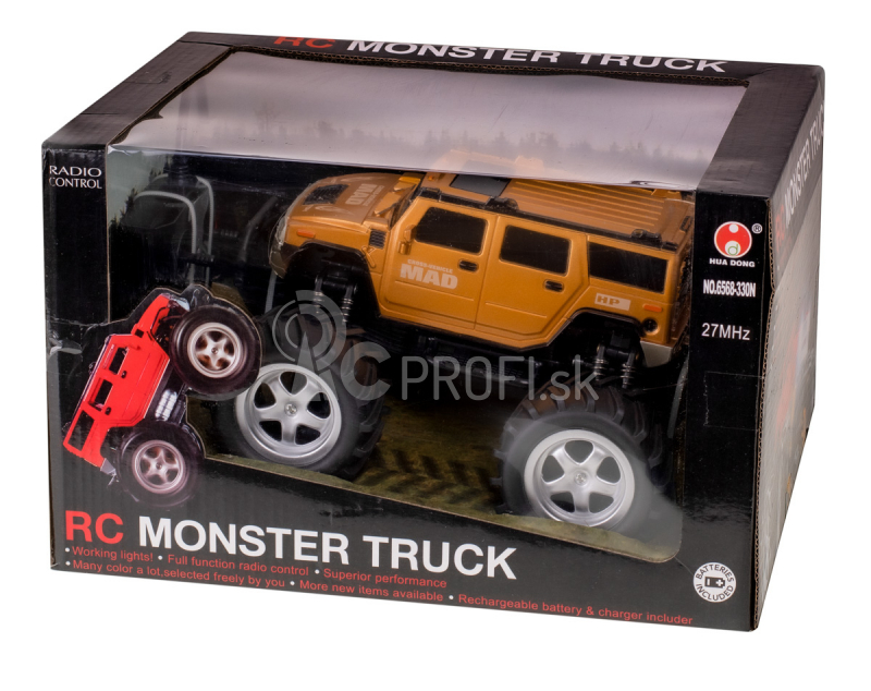 RC auto Monster Truck MAD, zlatá
