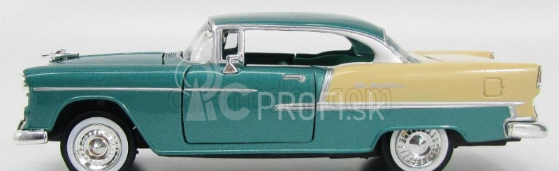 Motor-max Chevrolet Bel Air 2-dverový 1955 1:24 Zelená krémová
