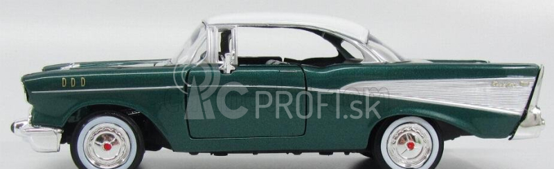 Motor-max Chevrolet Bel Air 2-dverový 1957 1:24 Zelená s bielou