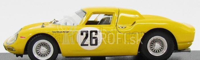 Najlepší model Ferrari 250lm 3.3l V12 Ch. N6313 Team Pierre Dumay N 26 2. 24h Le Mans 1965 Pierre Dumay - Gustave Gosselin 1:43 Žltá