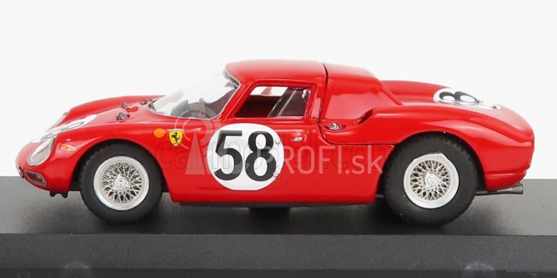 Najlepší model Ferrari 250lm 3.3l V12 Team N.a.r.t. N 58 24h Le Mans 1964 J.rindt - D.piper 1:43 Červená