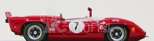 Najlepší model Lola T70 Spider N 7 Riverside 1966 J.surtees 1:43 červená biela