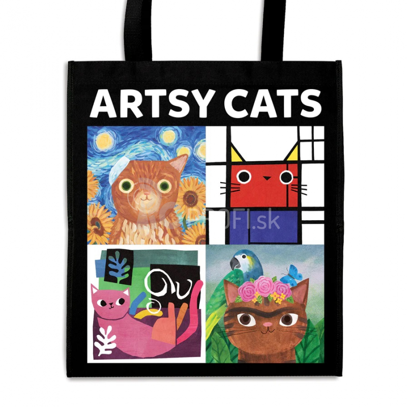 Nákupná taška na opakované použitie Mudpuppy Art Cats