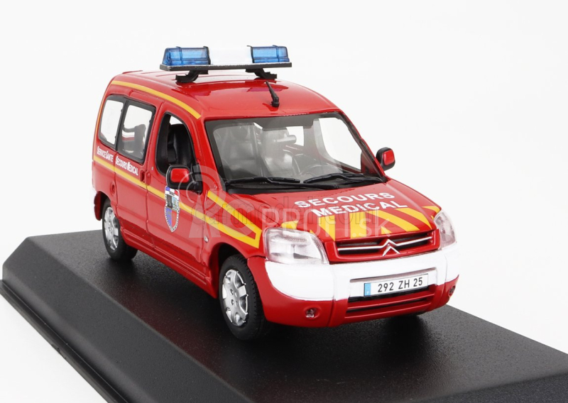 Norev Citroen Berlingo Pompiers Secours Medical 2004 1:43 červená biela