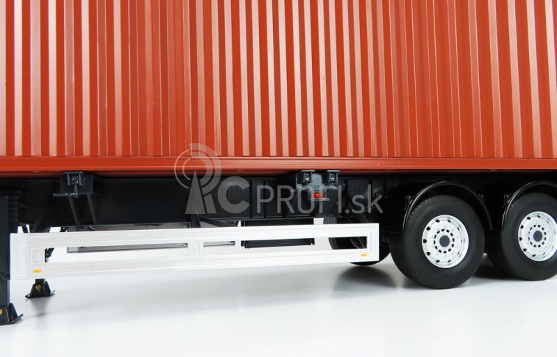 Nzg príslušenstvo príves pre nákladné vozidlo s európskym námorným kontajnerom 40 1:18 Brown
