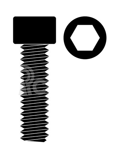 Oceľová imbusová skrutka s valcovou hlavou, M4x12mm, 10 ks