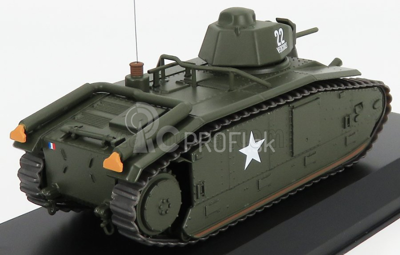 Odeon Renault B1 Bis Tank Francúzsko 1945 1:43 Vojenská zelená