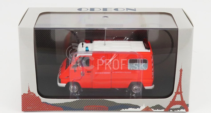 Odeon Renault Master T30 Van Vsab Picot Sdis 25 Sapeurs Pompiers 1981 1:43 oranžová fluo biela
