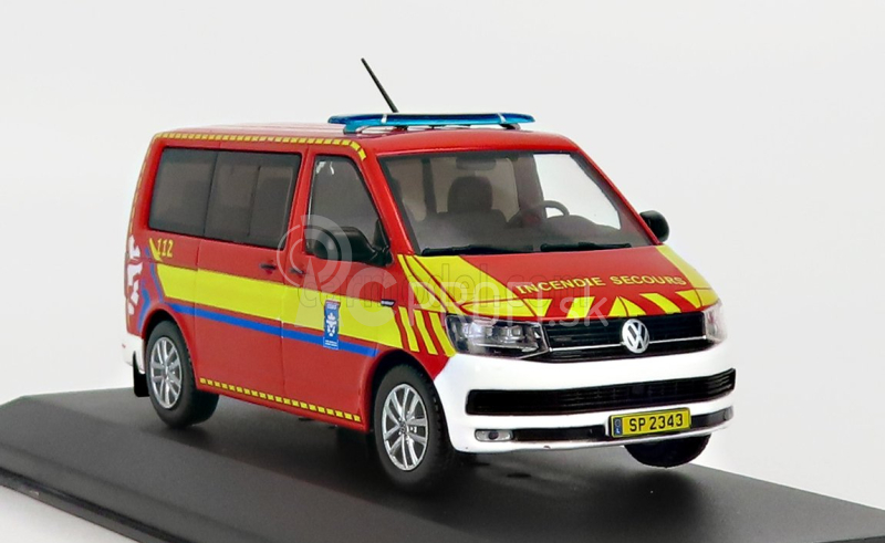 Odeon Volkswagen T6 Minibus Sapeurs Pompiers Cgdis Luxembourg 2015 1:43 Červená žltá biela