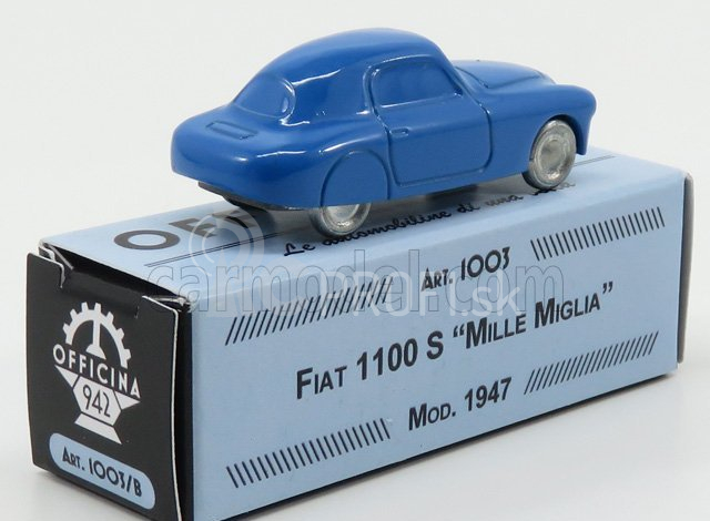 Officina-942 Fiat 1100s Mille Miglia 1:76 Modrá