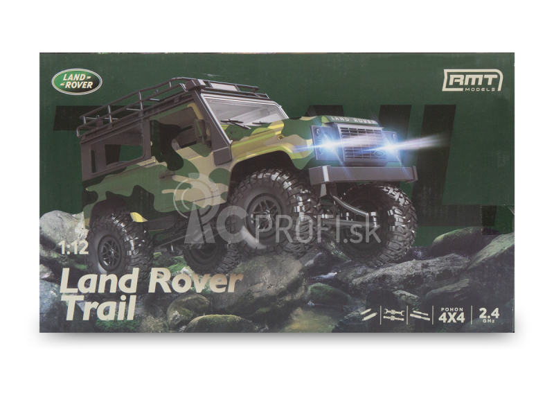 RC auto Land Rover Trail 1/12 RTR 4WD, kamufláž