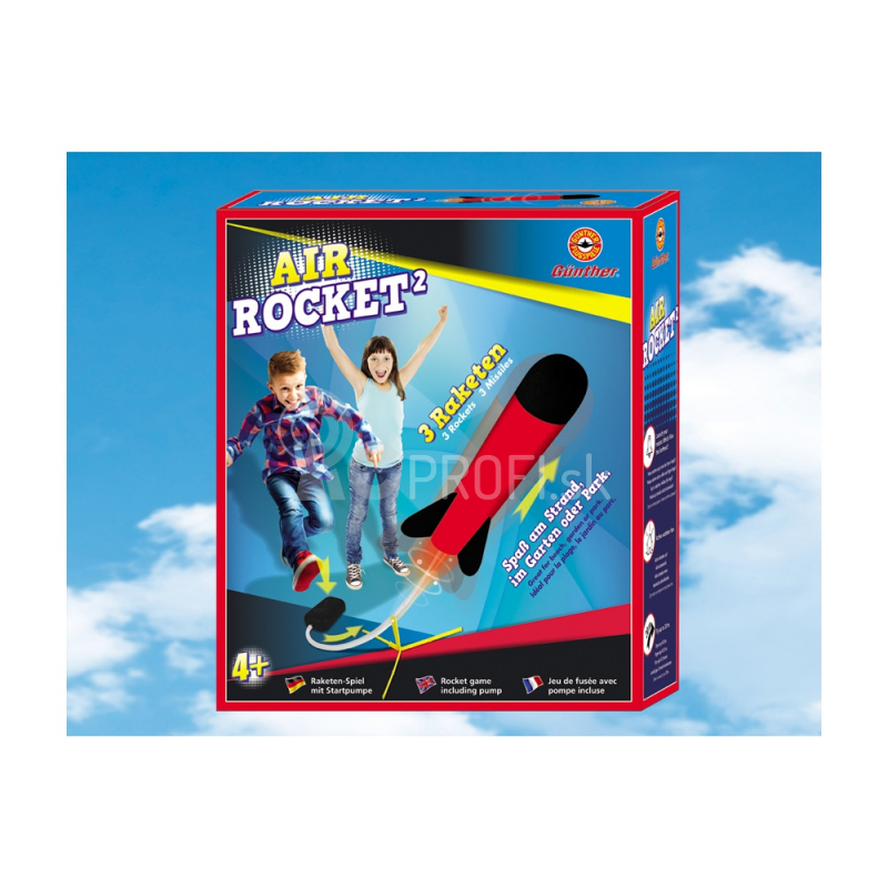 Penové rakety s odpaľovacím zariadením Air Rocket 3 ks
