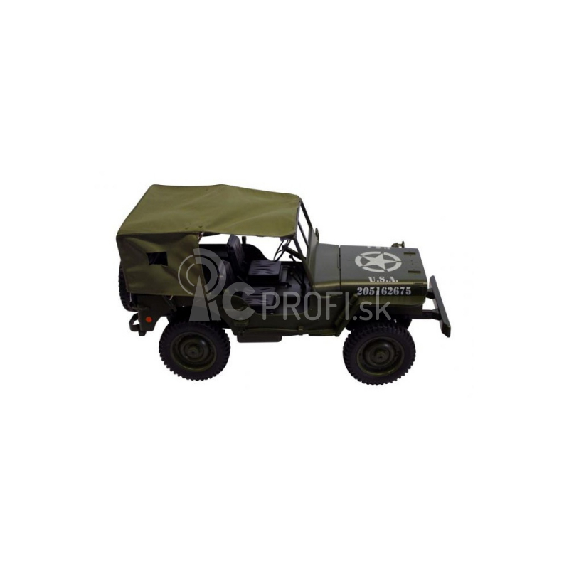 Plachtová strecha na vojenský automobil Jeep Willys