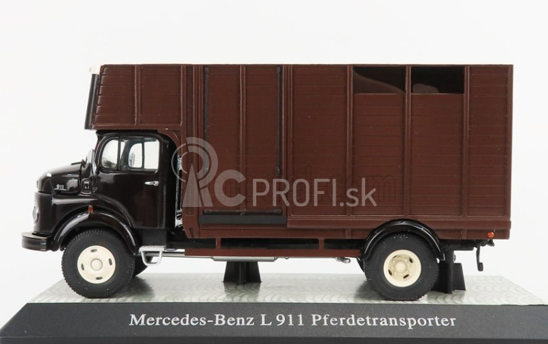 Premium classixxs Mercedes benz L911 Truck Achtung Reitpferde Trasporto Bestiame 1969 - Livestock Transporter 1:43 2 Tones Brown