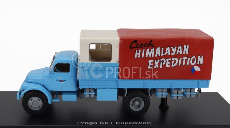 Premium classixxs Praga S5t-3 Truck 2-assi 1969 - Prvá česká himalájska expedícia 1:43 Light Blue Cream Red