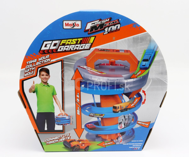 Maisto Accessories Diorama – Go Fast Garage With 2x Cars Included 1:64 Orange