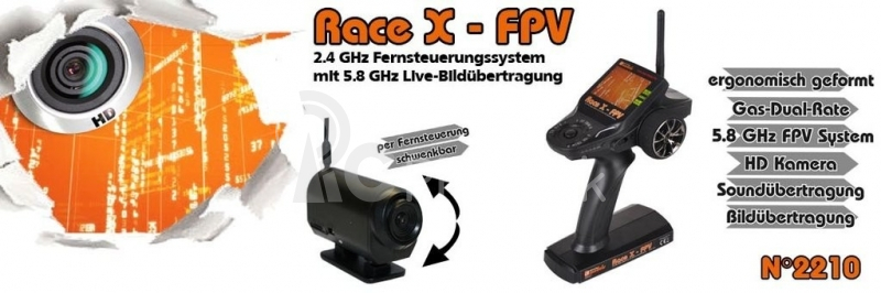 Race X - FPV RC súprava s LCD 720p