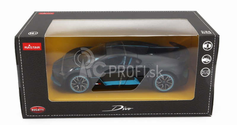 Rastar Bugatti Divo 2018 1:24 sivá svetlomodrá