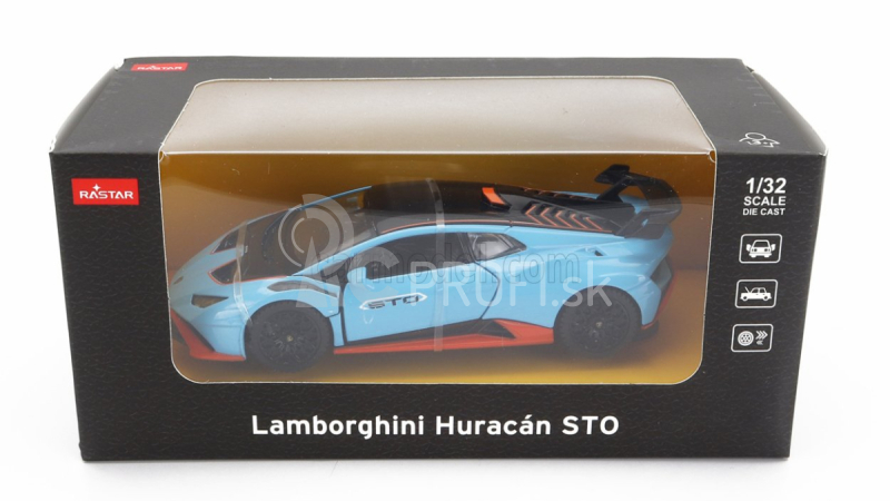 Rastar Lamborghini Huracan Sto Lp640-2 2021 1:32 svetlo modrá oranžová