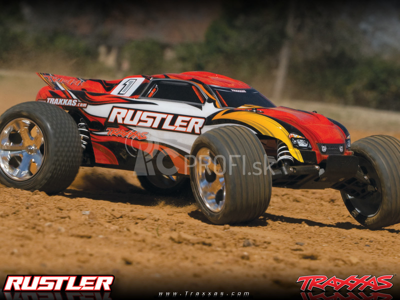 RC auto Traxxas Rustler 1:10 RTR, červená
