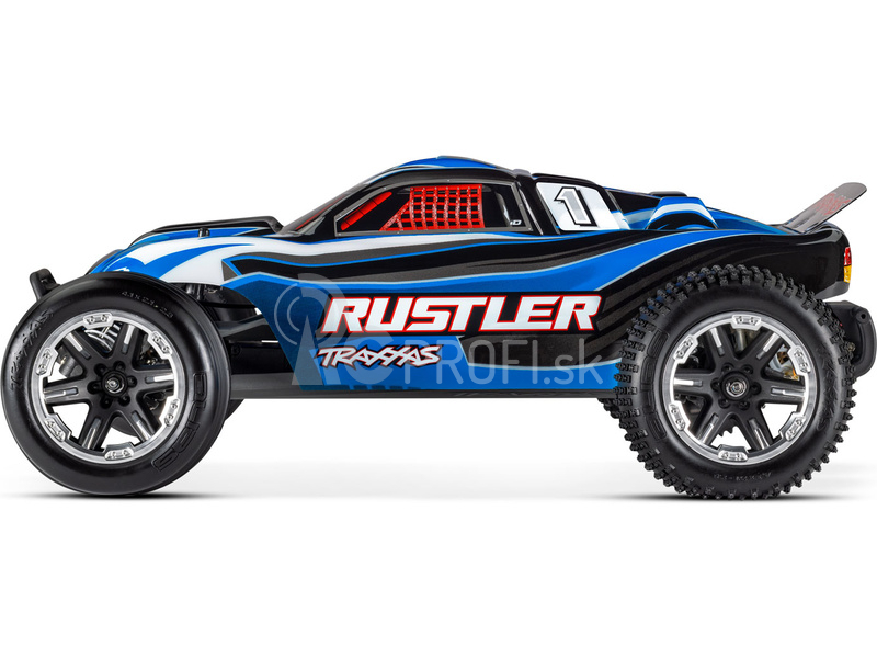 RC auto Traxxas Rustler 1:10 RTR s LED osvetlením, modrá