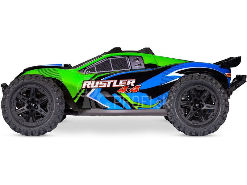 RC auto Traxxas Rustler 4WD 1:10 RTR s LED osvetlením, zelená
