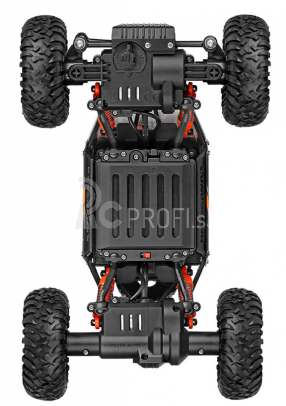 RC crawler Engine 1:18, oranžová + náhradná batéria