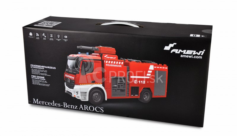 RC hasičské vozidlo Mercedes-Benz Arocs, 1:14