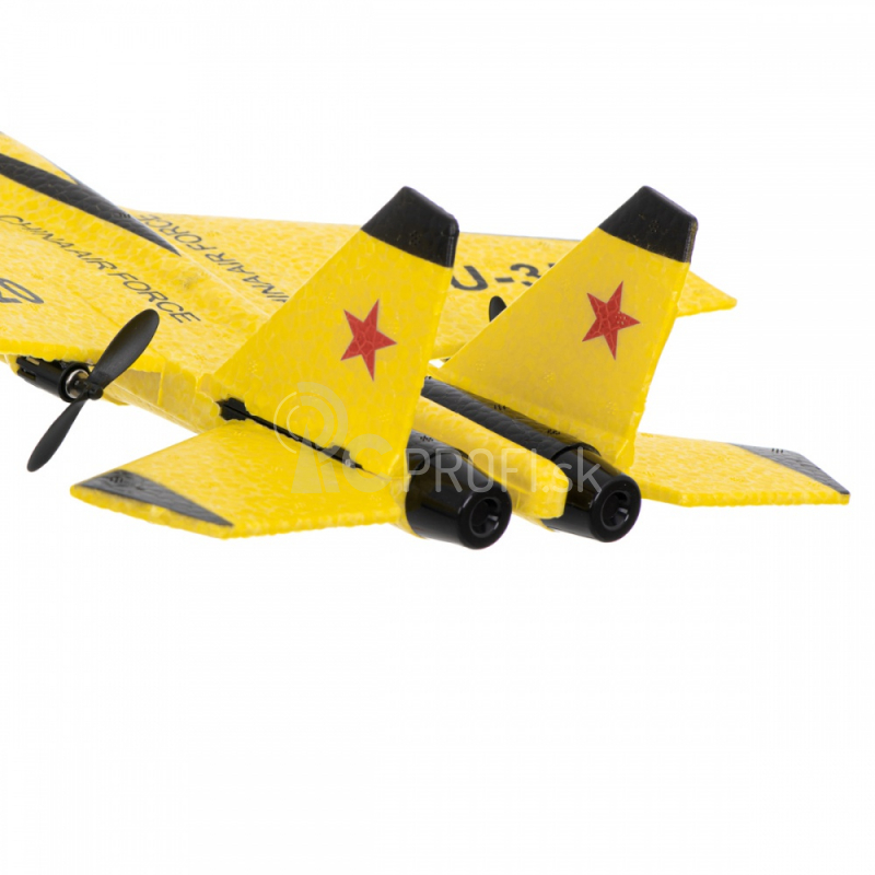 RC lietadlo SU-35, žlté