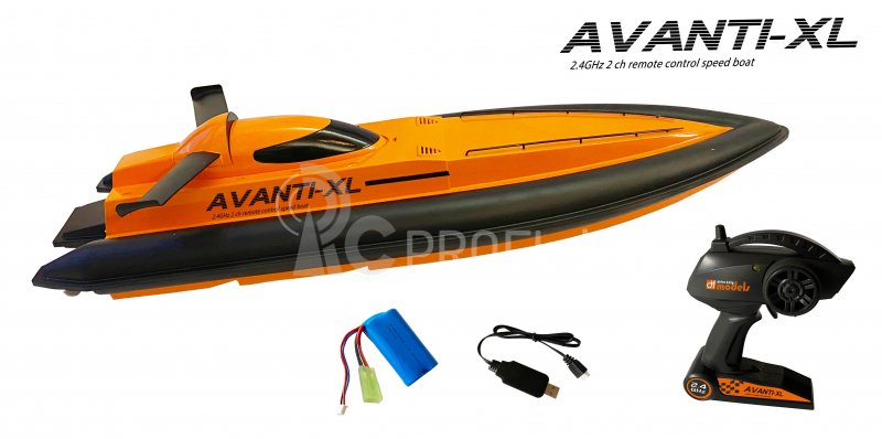 RC loď Avanti XL, žltá