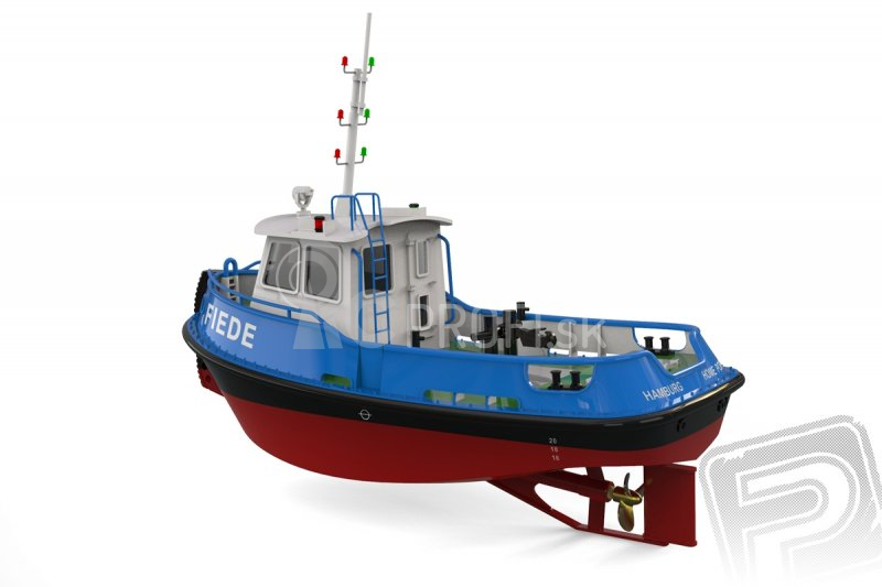 RC stavebnica Fiede prístavný remorkér 1:50 kit