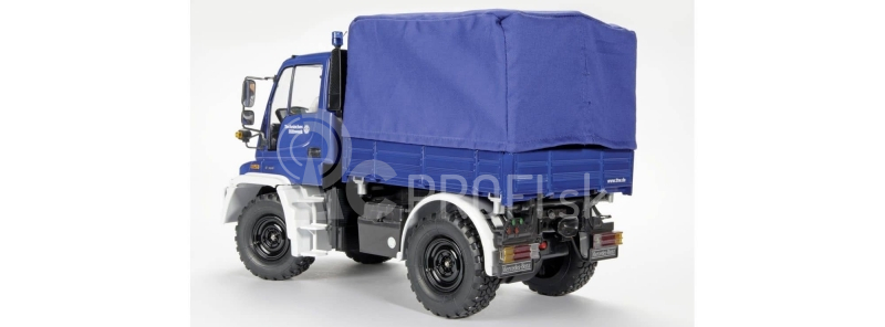 RC Unimog U300 THW s modrou plachtou