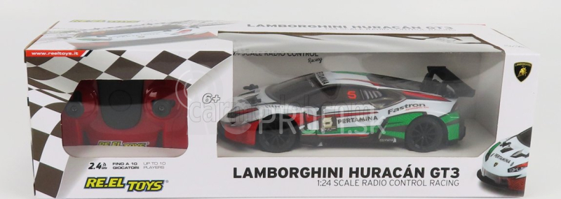 Re-el hračky Lamborghini Huracan Gt3 N 5 Racing 2019 1:24 Biela zelená červená