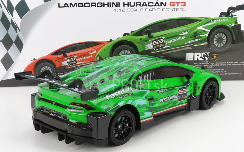 Re-el hračky Lamborghini Huracan Gt3 N 63 Racing 2019 1:12 Zelená