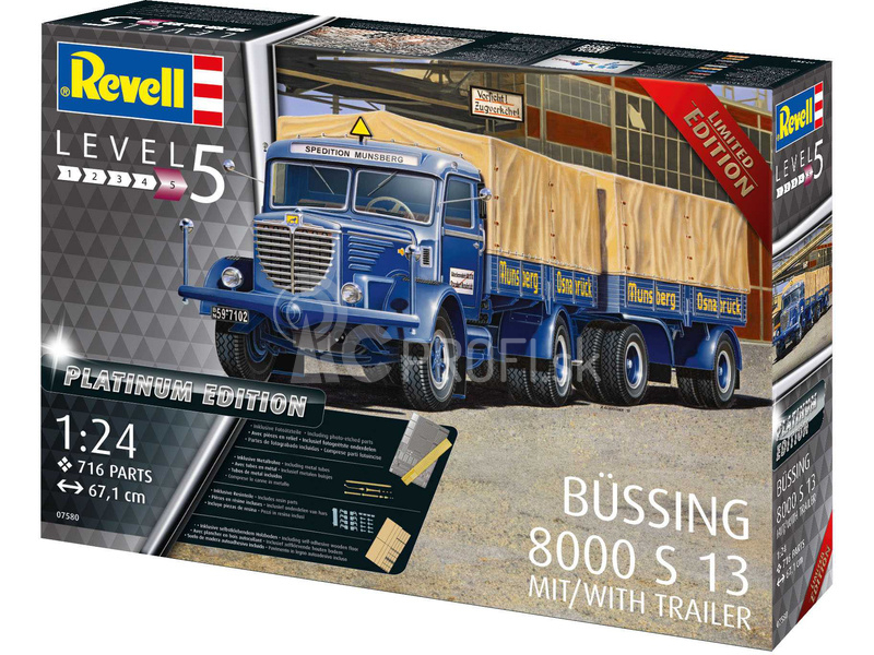 Revell Büssing 8000 S 13 s vlečkou Platinum Edition (1:24) (darčeková súprava)