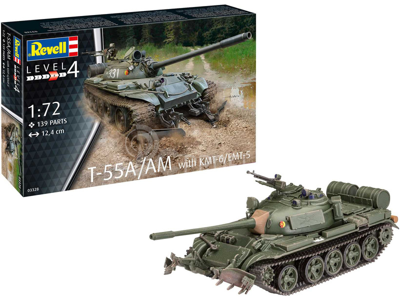 Revell T-55A/AM s KMT-6/EMT-5 (1:72)