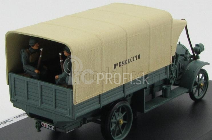 Rio-models Fiat 18bl Truck Telonato Esercito Italiano 1915 - 100. výročie La Grande Guerra 1:43 Vojenská zelená