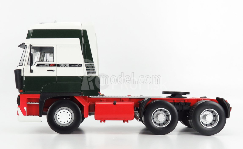 Road-kings DAF 3600 Space Cab Tractor Truck 3-assi 1986 1:18 Bielo-zeleno-červená