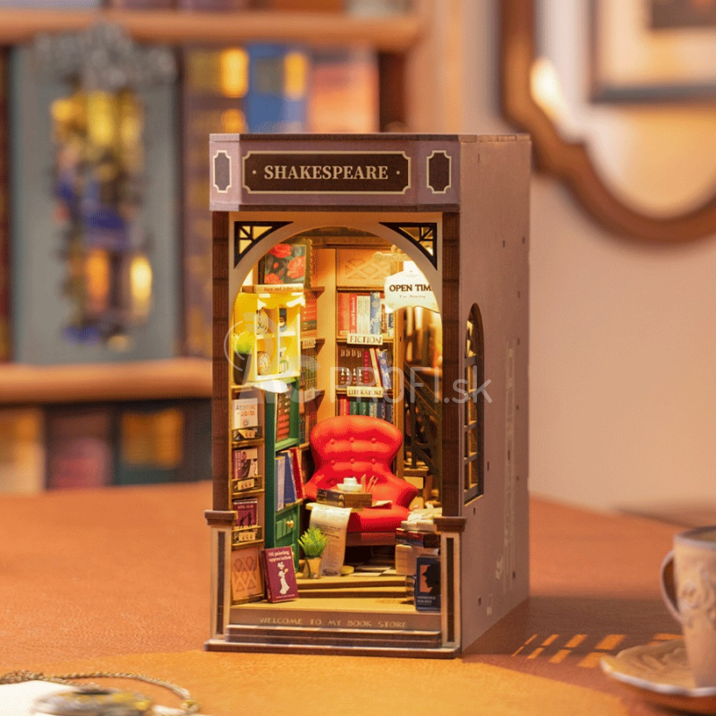 RoboTime Bookstop miniatúrny dom Kníhkupectvo