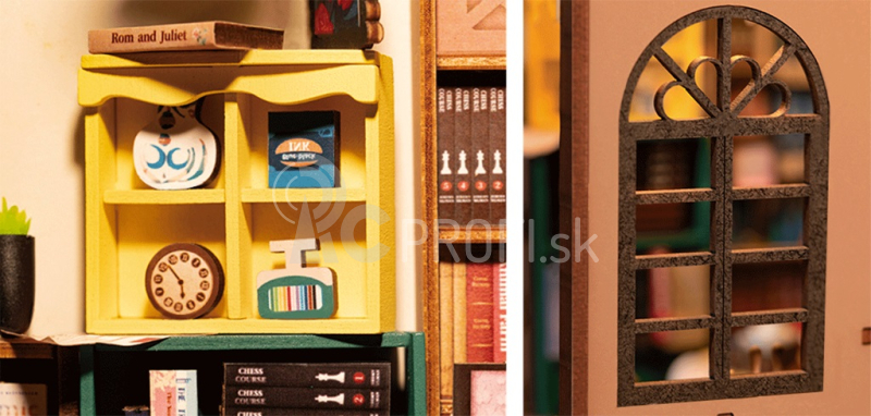 RoboTime Bookstop miniatúrny dom Kníhkupectvo
