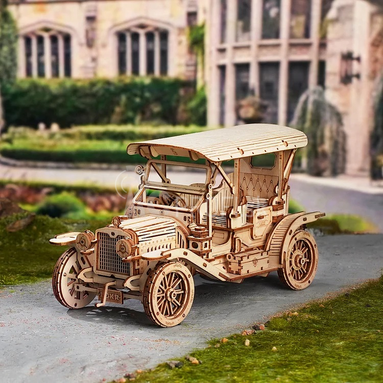 RoboTime Drevené 3D puzzle Historické auto - Historické auto