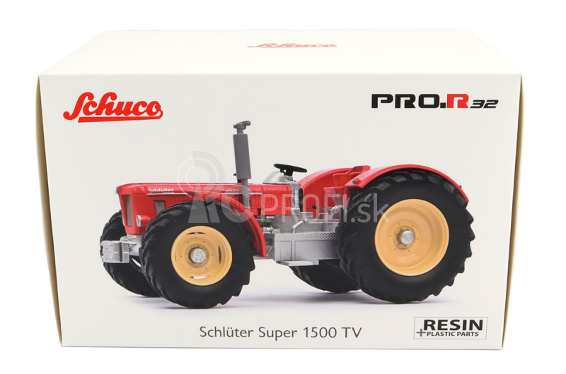 Schuco Schlueter Super 1500 Tv Tractor 1959 1:32 Červená sivá