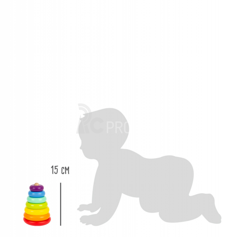 Skladacia veža Small Foot Rainbow