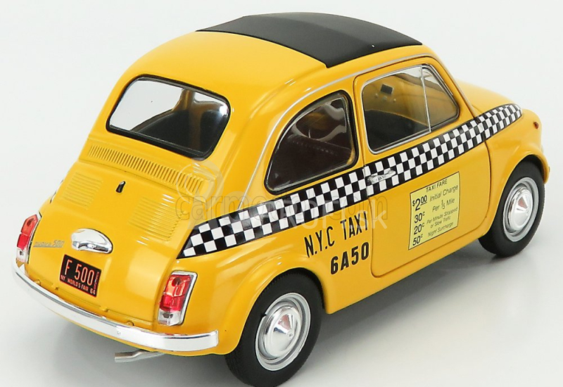 Solido Fiat 500 Taxi Nyc New York City 1965 1:18 Žltá