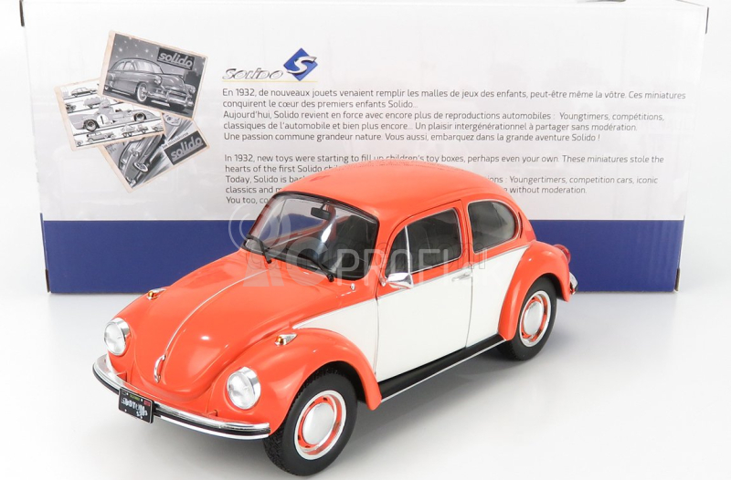 Solido Volkswagen Beetle 1303 1974 1:18 oranžová biela